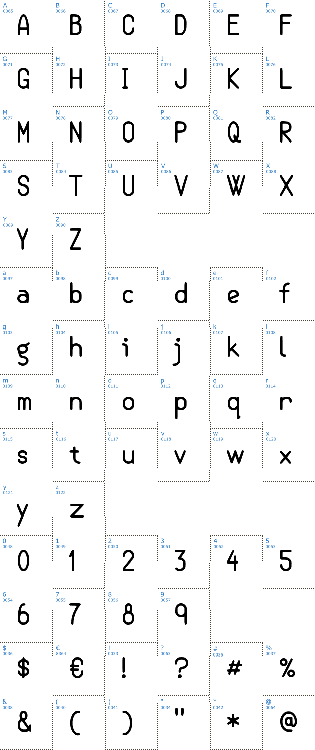 Schriftzeichen Semi-Casual Font