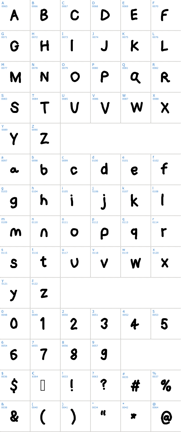 Schriftzeichen Loogie Hawk Font