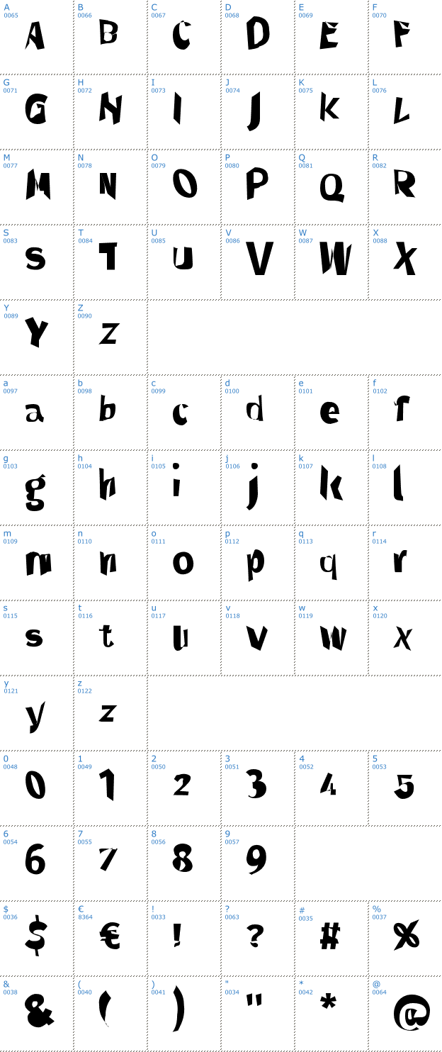 Schriftzeichen Through The Black Font