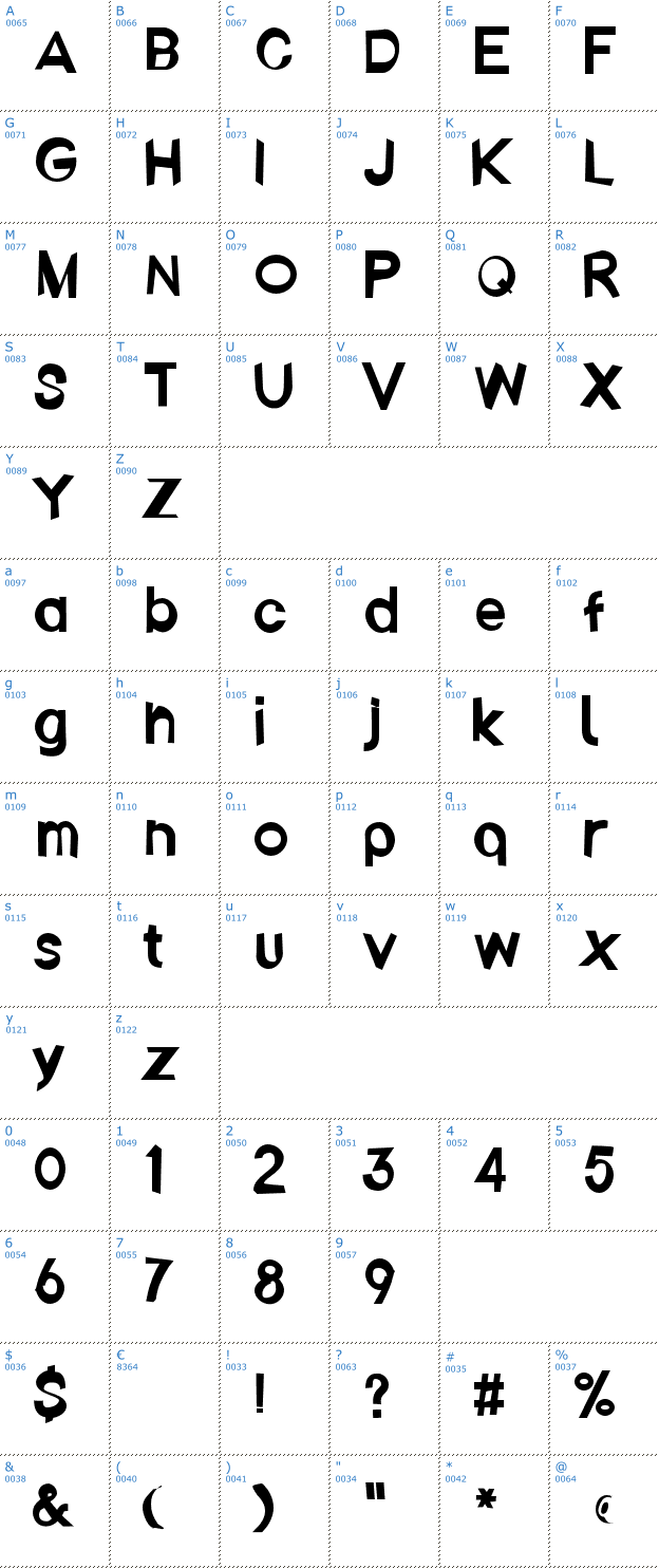 Schriftzeichen Ember Font