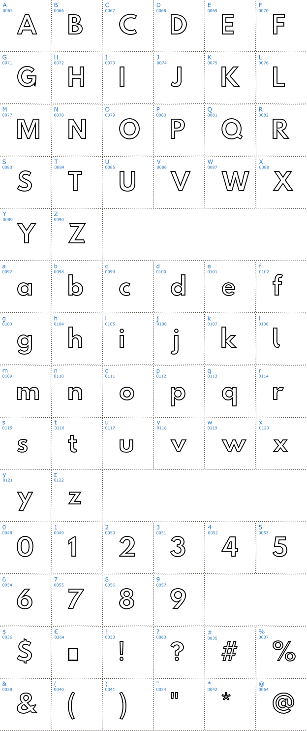 Schriftzeichen Hussar Simple Ghost Font