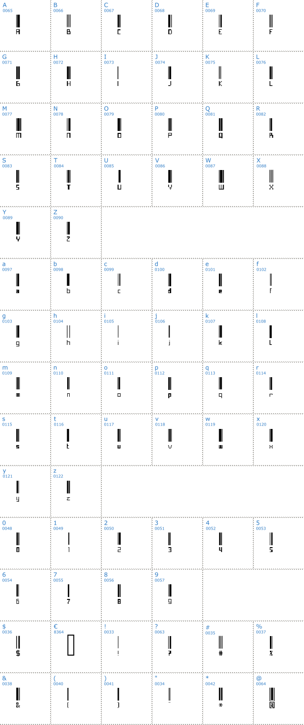 Schriftzeichen Paskowy Font