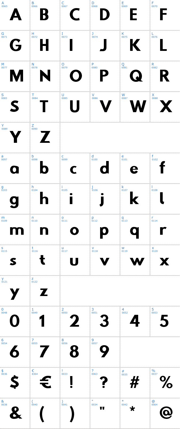 Schriftzeichen Step Down Font