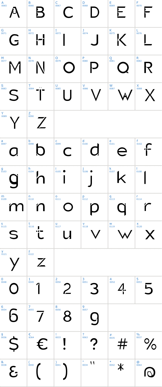 Schriftzeichen Charger Static Font