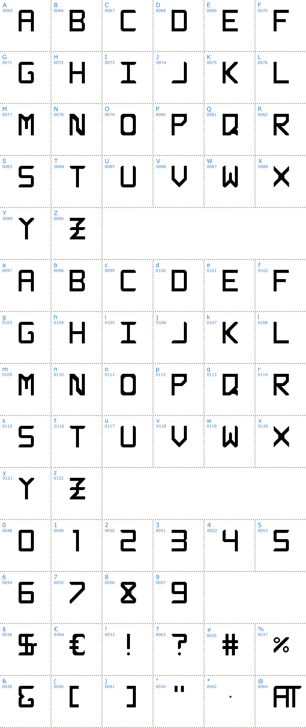 Schriftzeichen Rabbid Highway Sign Caps Font