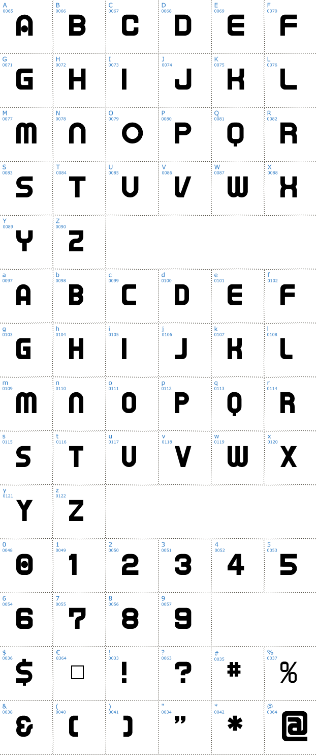 Schriftzeichen Tapeman Font