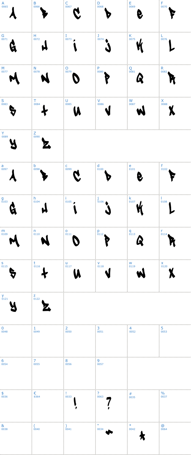 Schriftzeichen Tagster Font