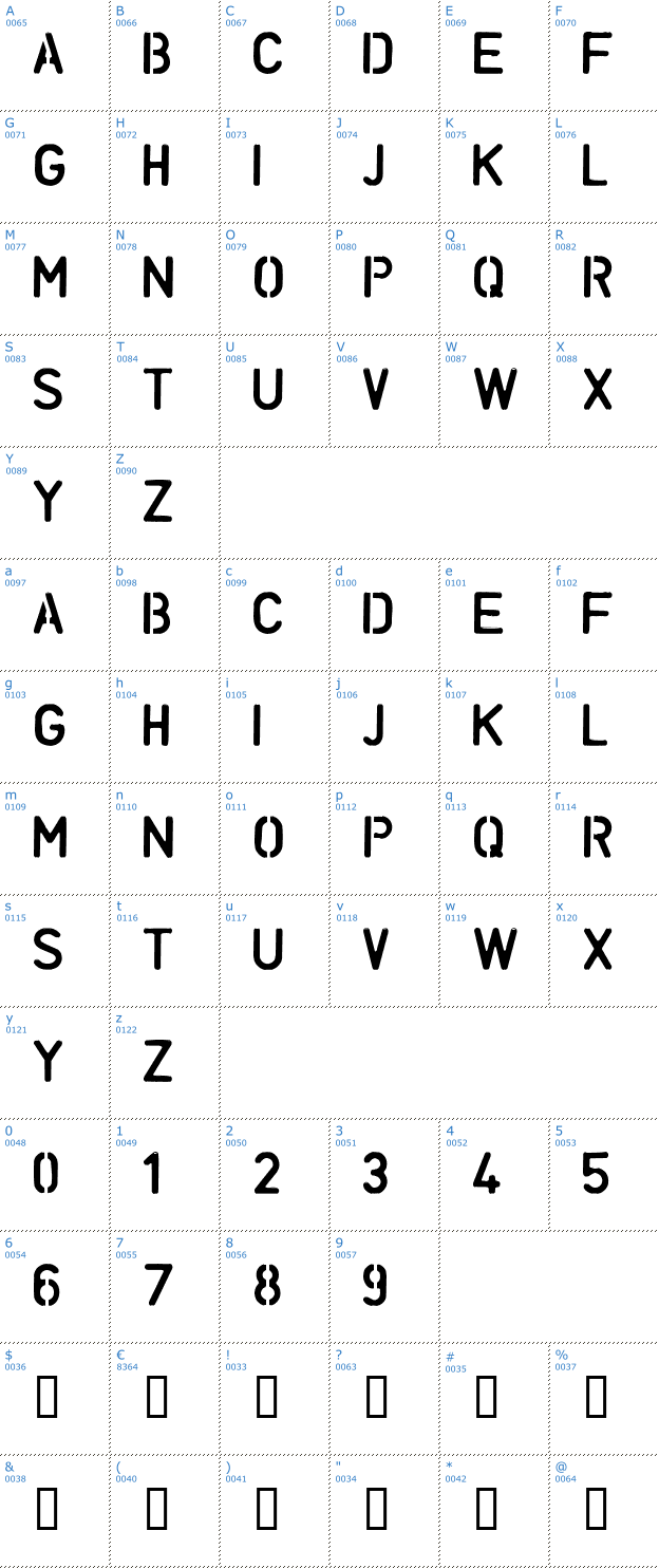 Schriftzeichen Unconform Font