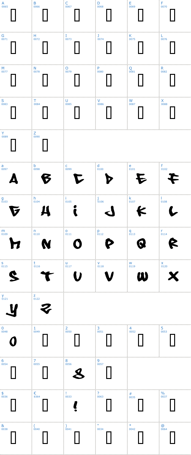 Schriftzeichen 08 undergorund Font