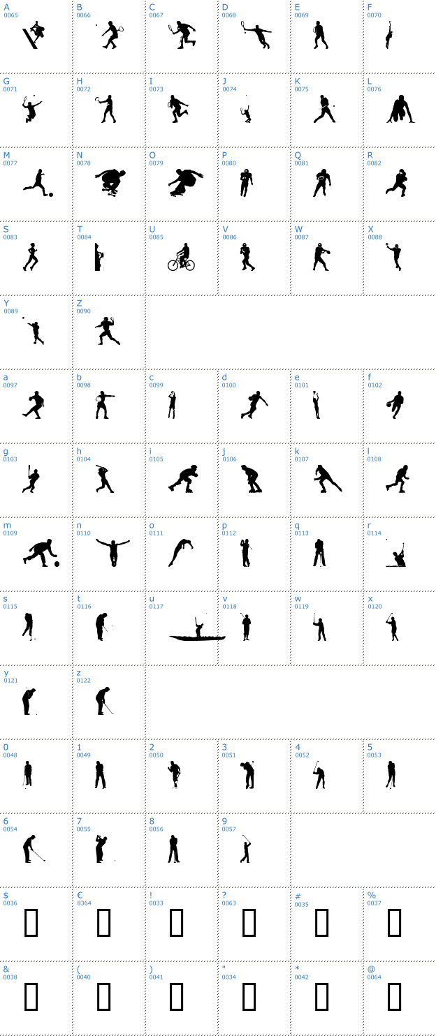 Schriftzeichen 4 Yeo Sport Font