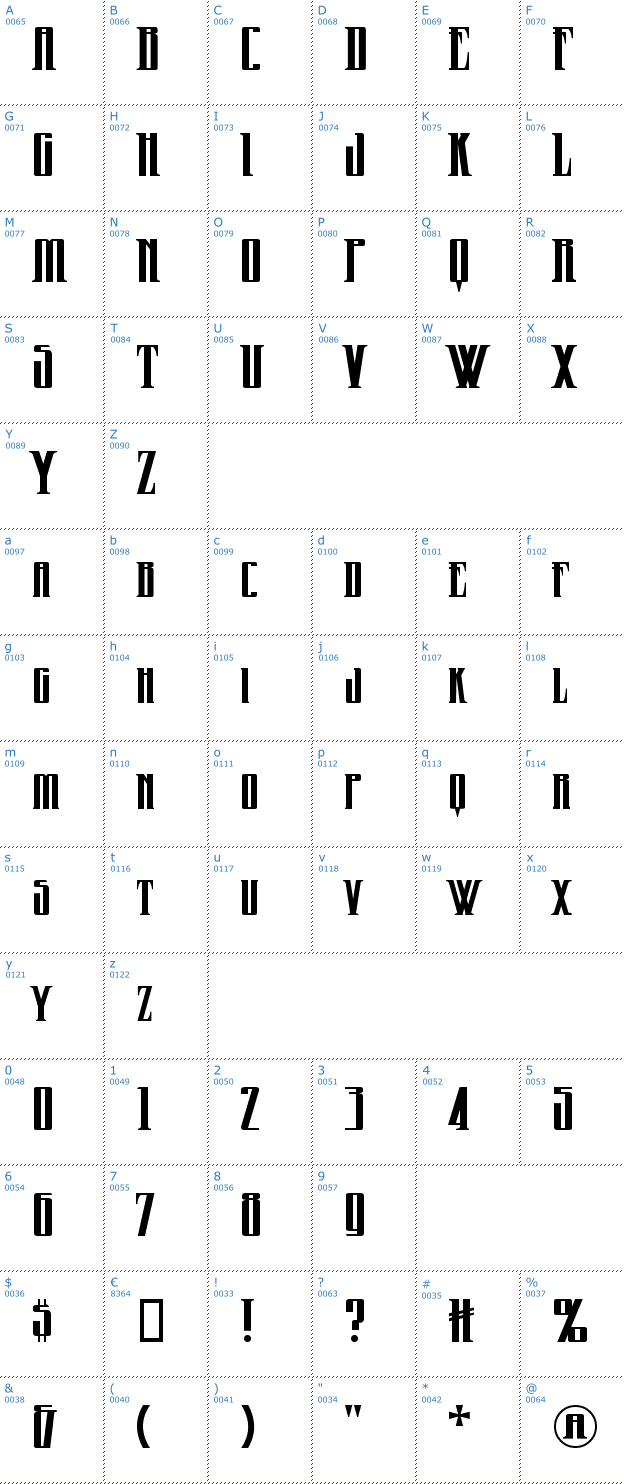 Schriftzeichen Wicked Queen Font