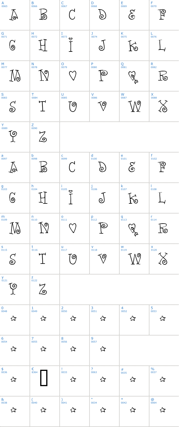 Schriftzeichen Words of Love Font