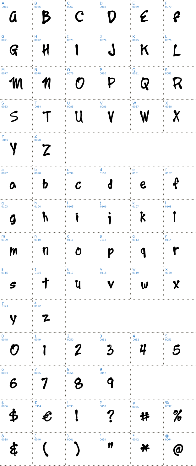 Schriftzeichen Year 2000 Boogie Font