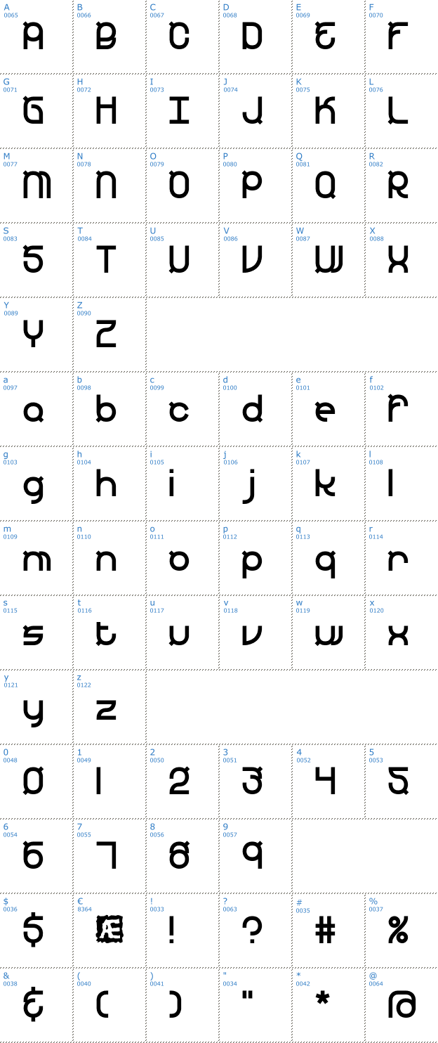 Schriftzeichen Yearend Font